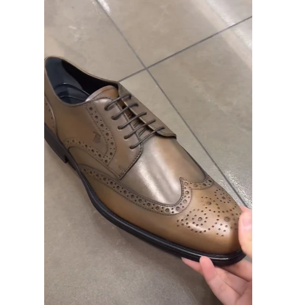 未使用 TOD’S/托德斯 棕色雕花豆豆鞋