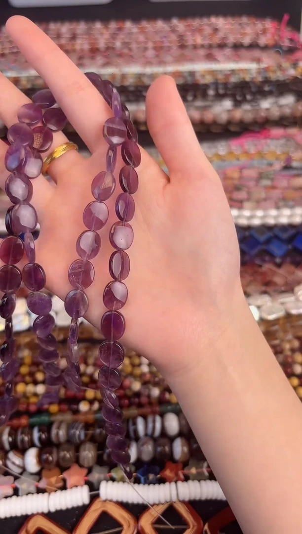 合金玛瑙/玉髓珠宝半成品紫水晶椭圆