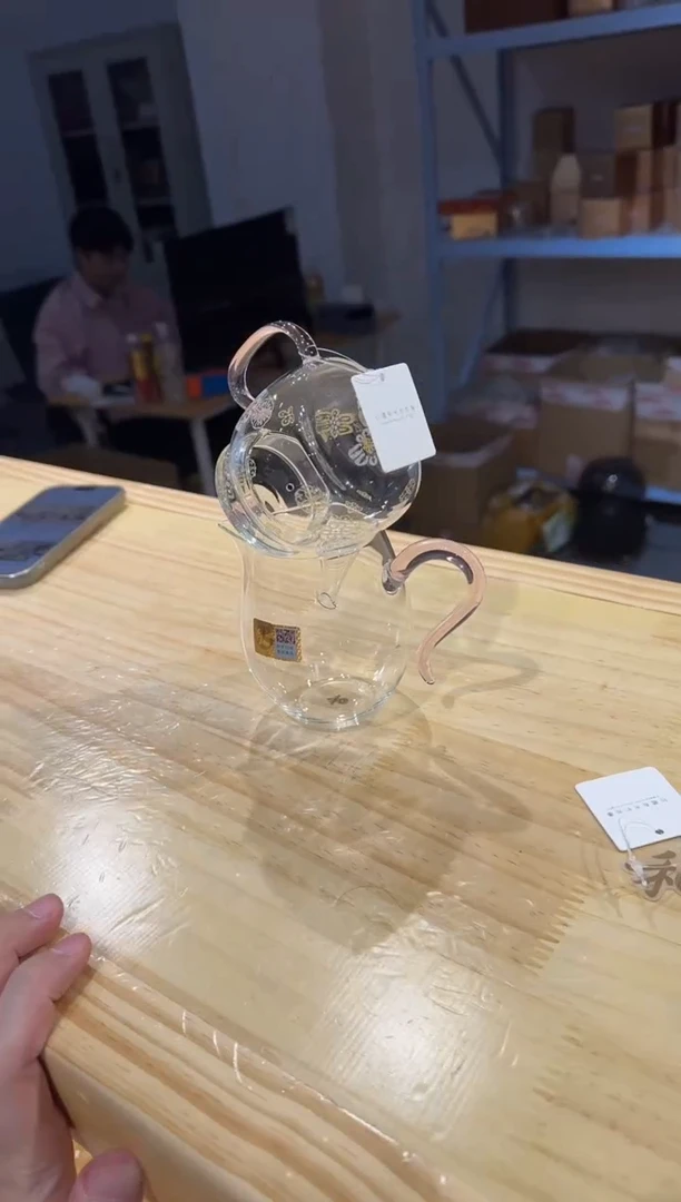 禾器-祥蔓茶海-浅粉色+言卿壶皮球花-浅粉++