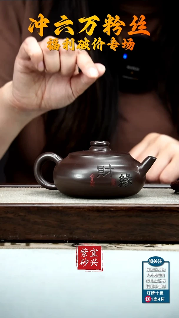 茶壶紫砂蒋静明赤龙血财缘扁韵220CC