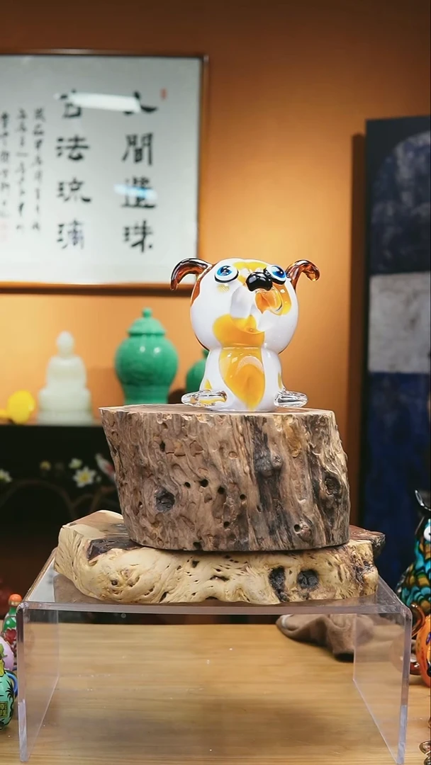 手工艺品琉璃无敌可爱狗