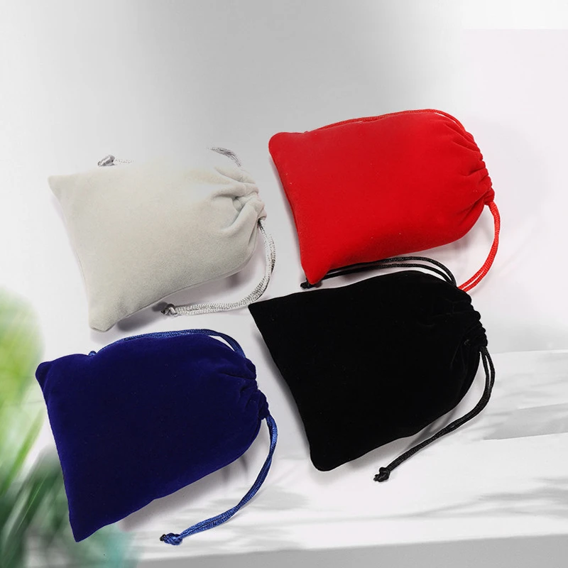 首饰袋 便携式绒布束口袋 抽绳首饰绒布收纳袋