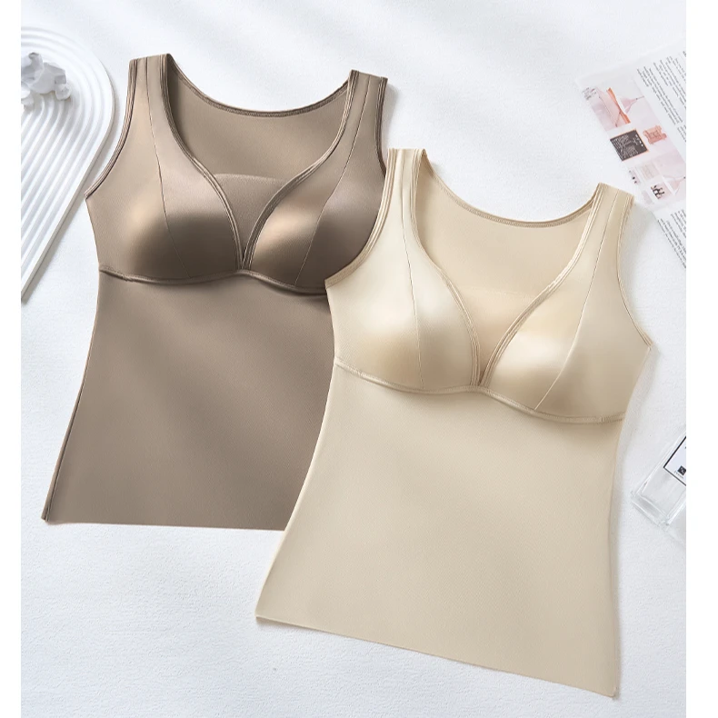 法式缎面高端透气无钢圈舒适无痕吊带背心美背内搭薄款性感女士