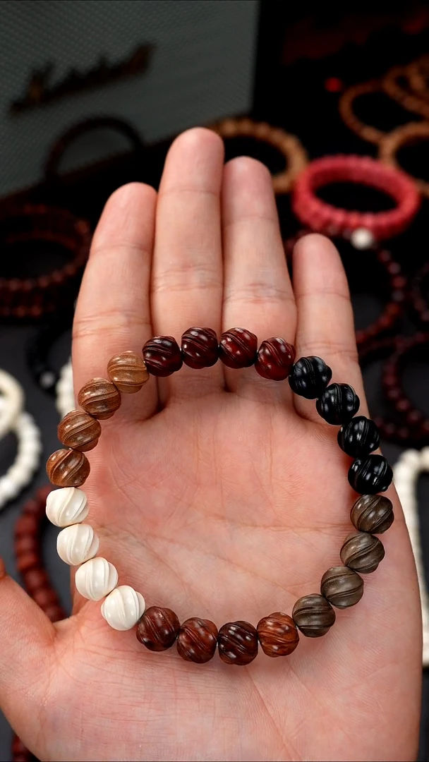 手串/手链/手镯猛犸象牙多宝猛犸9+双线立体扭珠单圈