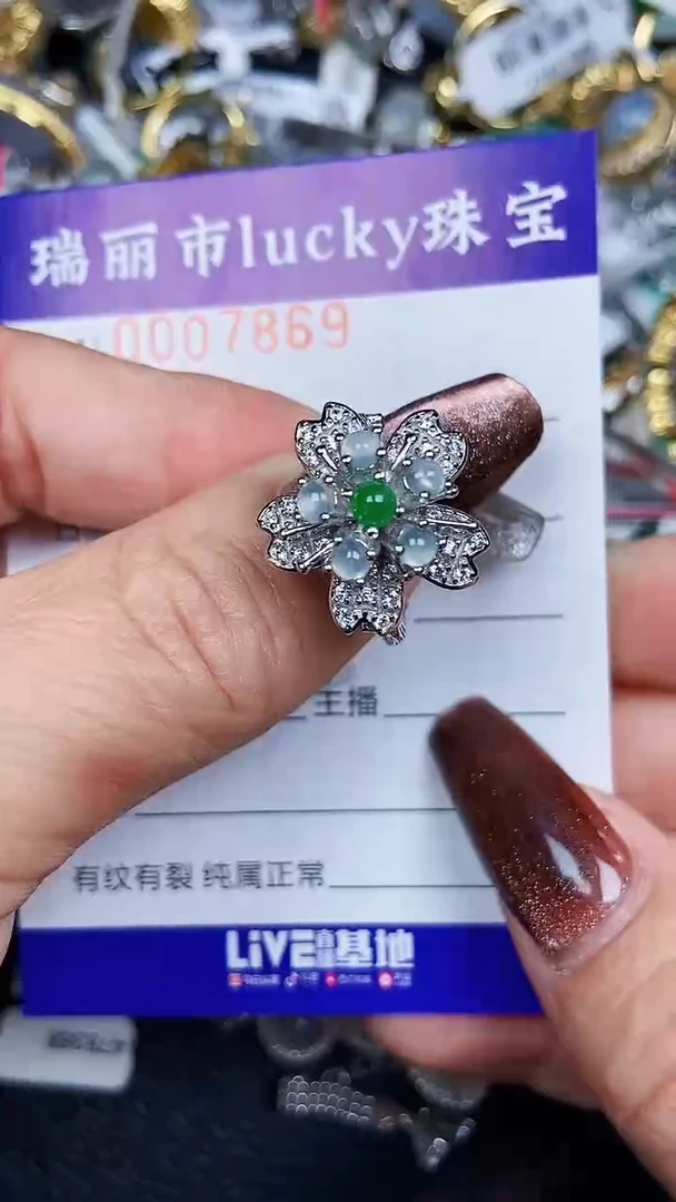 颈饰银S925镶嵌翡翠7869