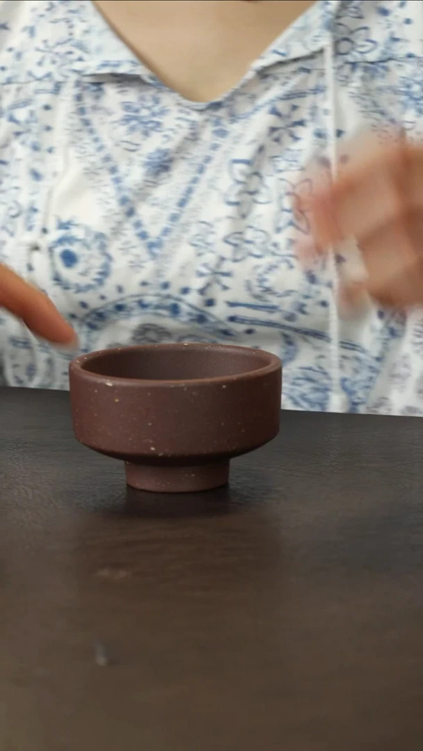 茶杯紫砂粗砂天青泥主人杯