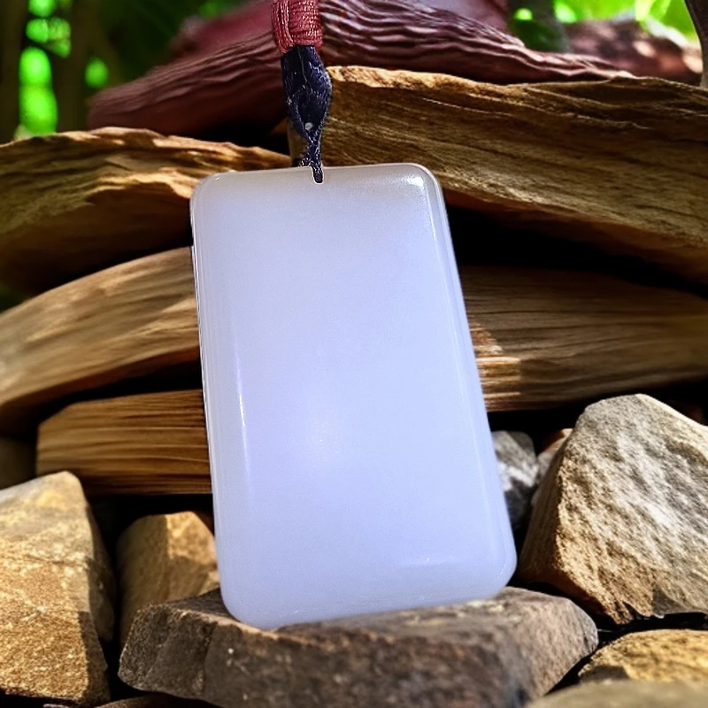 非金属羽毛吊坠 【官方正品】糖白玉平安无事牌气质时尚百搭收藏品