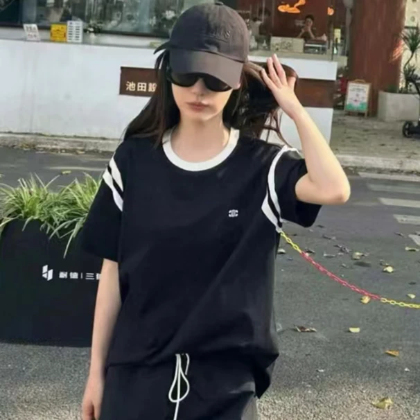 未使用 Celine/思琳 25秀款 经典logo圆领短袖 黑白M