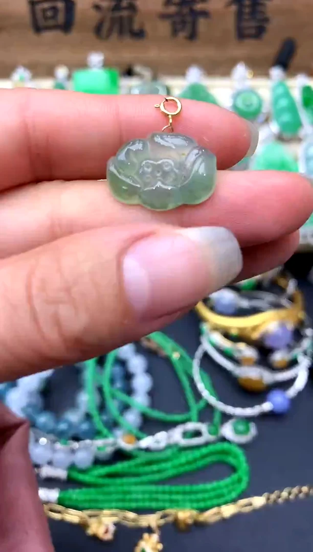 【闪购商品】翡翠颈饰18K金镶嵌62-中国好珍宝