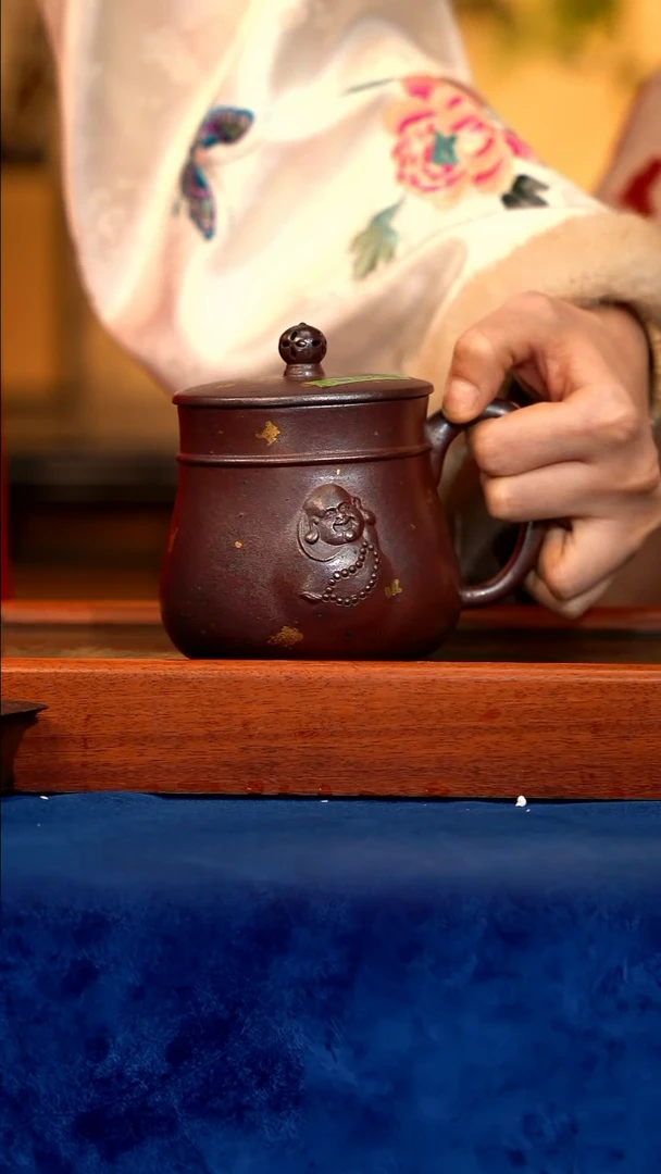 紫砂 宜兴紫砂 GFY 小叶  佛盖杯 大