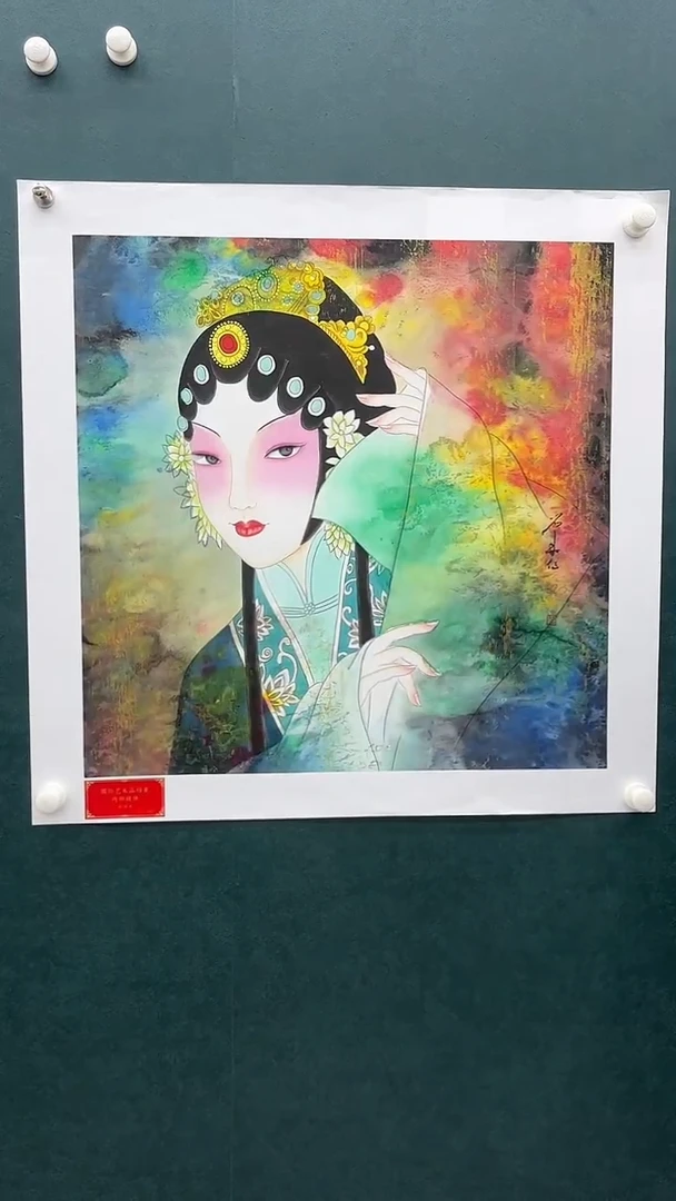 国画刘用华-4平尺-人物-带书