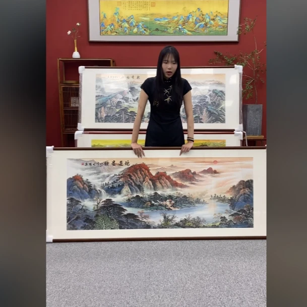 【臻观】手绘中式国画山水画客厅书房办公室挂画