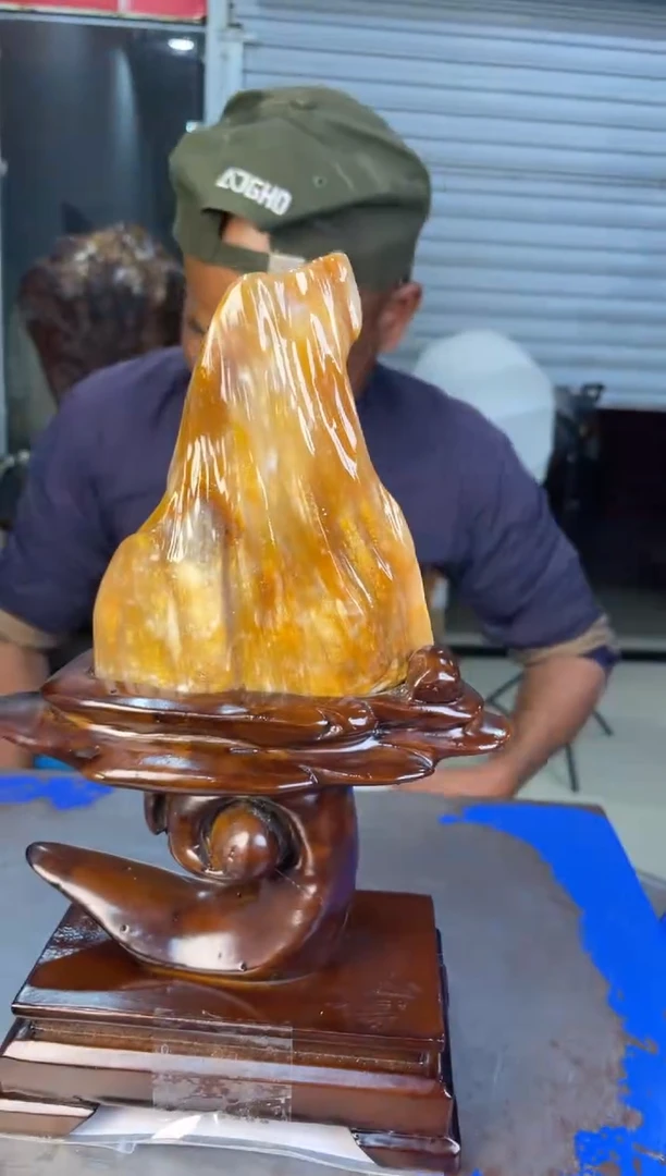 未镶嵌摆件硅化玉13