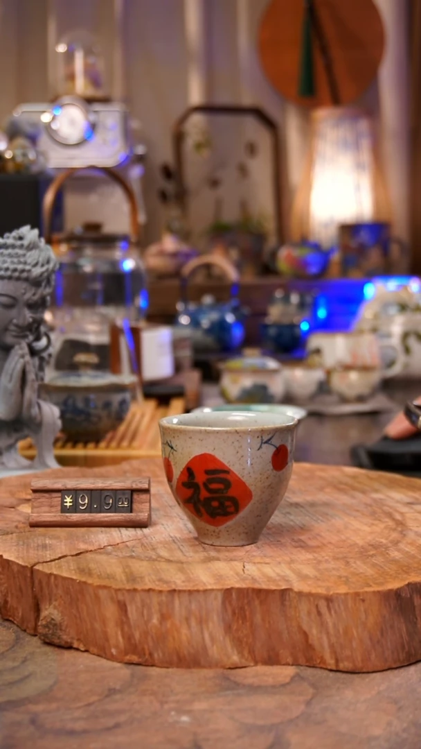 杯子福景德镇陶泥手绘