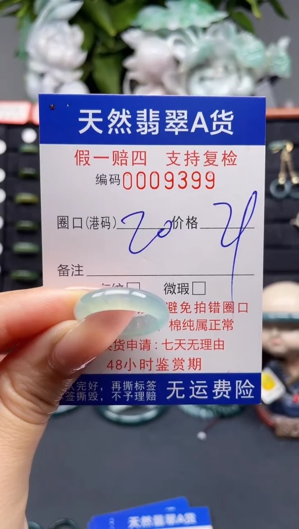 翡翠戒指未镶嵌20*9399