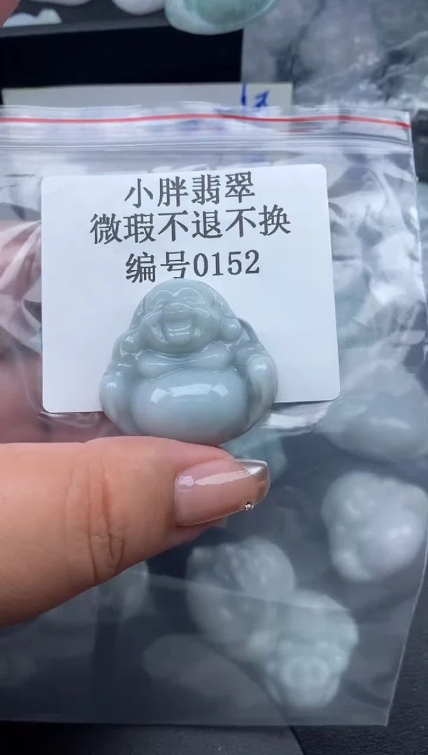 翡翠未镶嵌颈饰缅甸天然A货翡翠微瑕0152