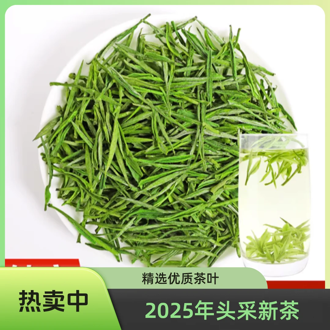 2025头采新茶嫩芽绿茶春茶高山绿茶白叶一号毛峰工艺送礼
