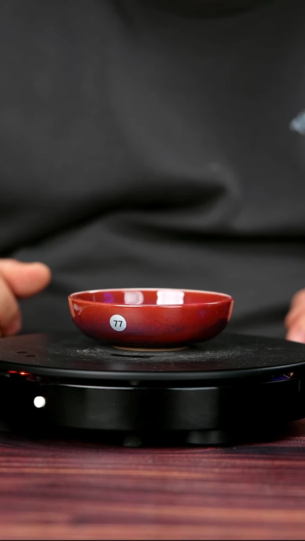 其他瓷77#盼龙窑一级品原矿钧瓷盖碗