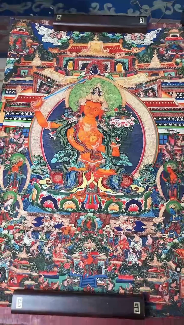 卷轴画龙妹的唐卡tk16