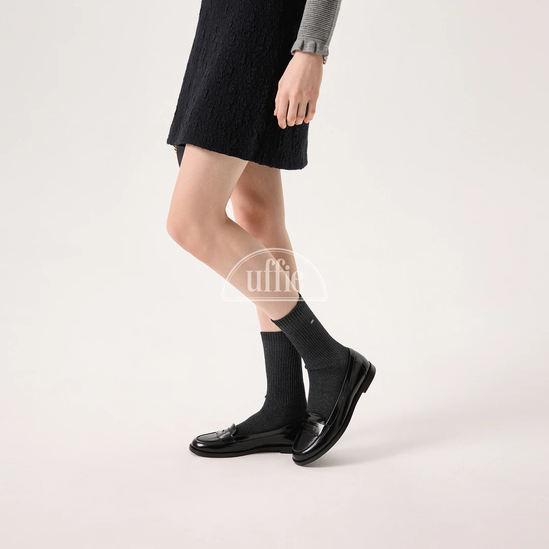 UFFIE金银丝中长筒堆堆袜