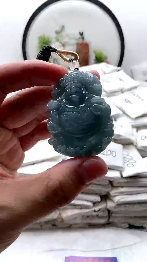 颈饰未镶嵌翡翠财神1