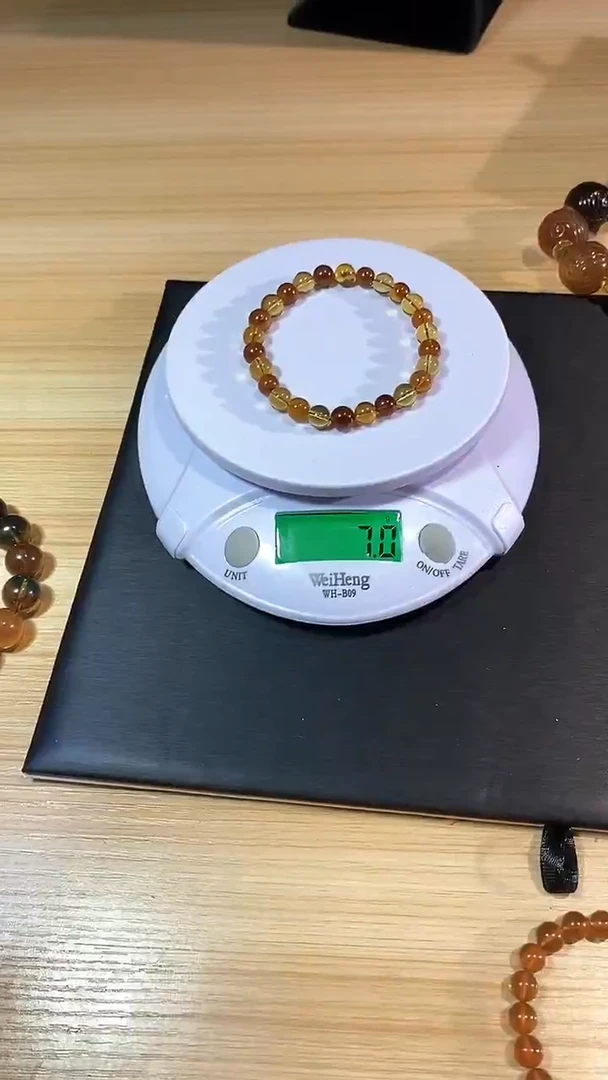 琥珀颈饰未镶嵌天然缅甸琥珀手串7+