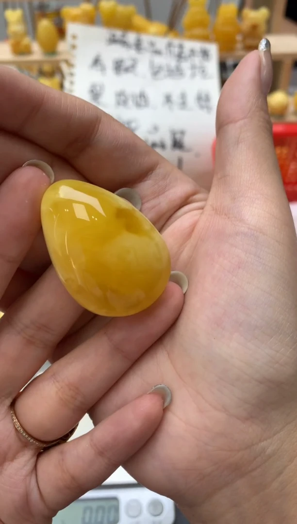 琥珀未镶嵌珠宝奇石030琥珀蜜蜡大瑕疵花粉
