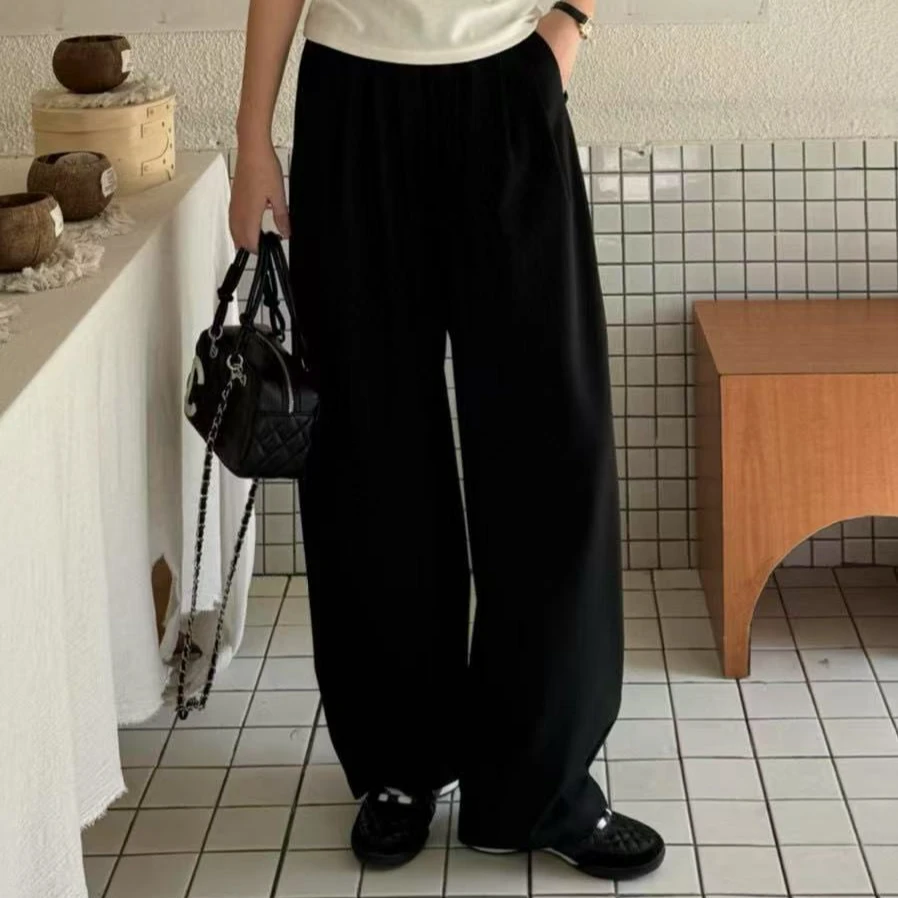 【松弛西裤】松弛感宽松休闲松紧腰阔腿西裤