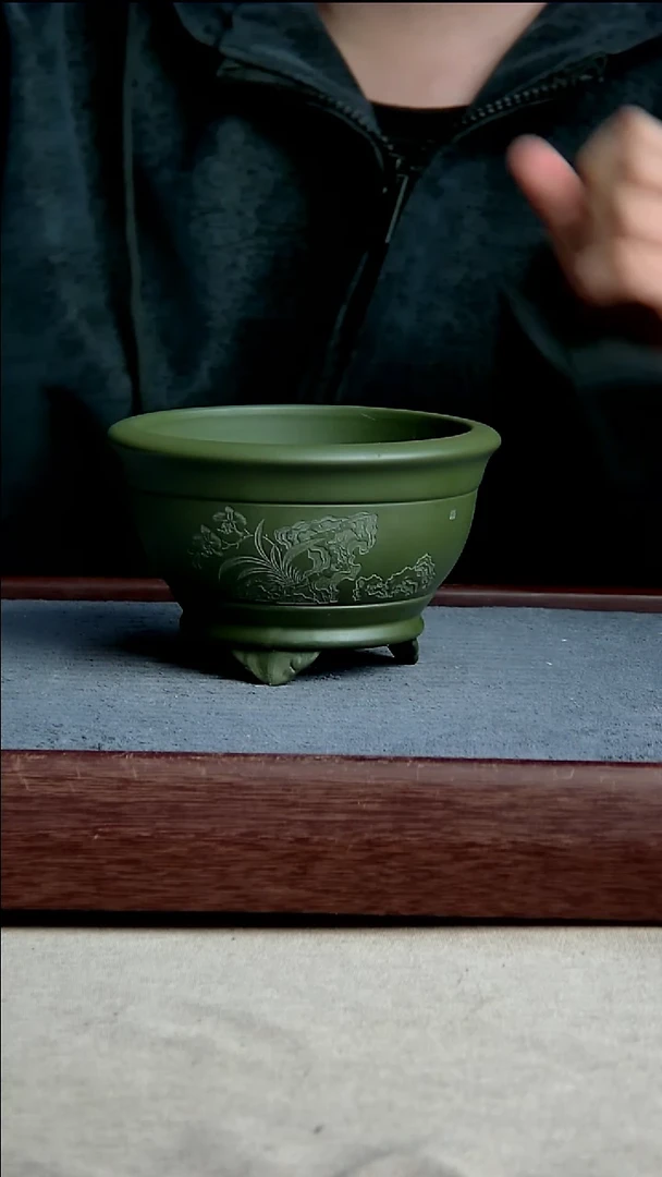 紫砂花盆12*7.5内径紫砂花盆