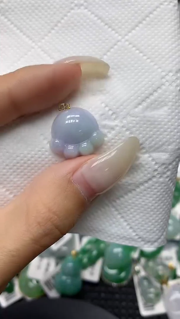 颈饰18K金镶嵌翡翠11111111111