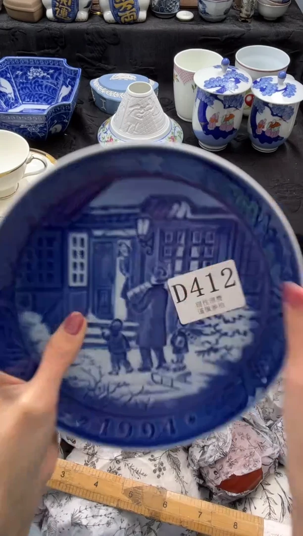 瓷片う****花       D412*