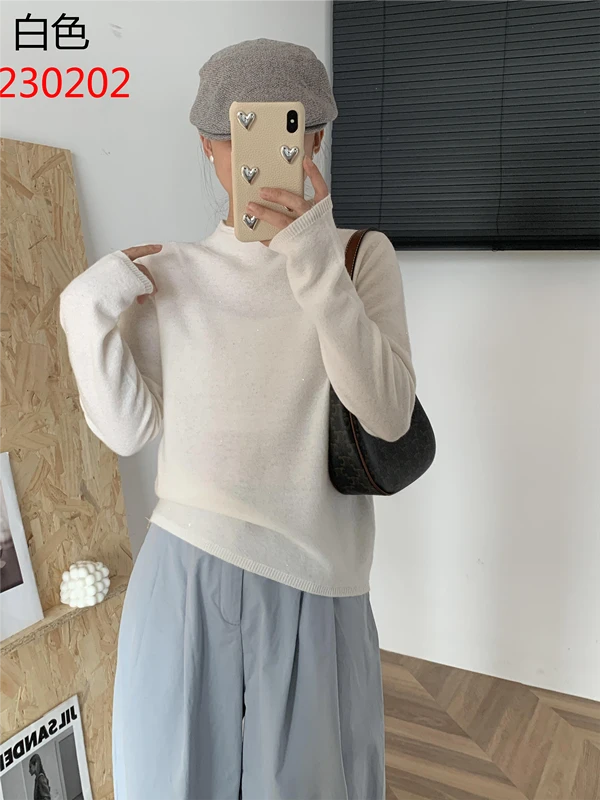 【薇哥内部自营】 韩版2024女新款圆领羊毛针织打底衫DZX230202