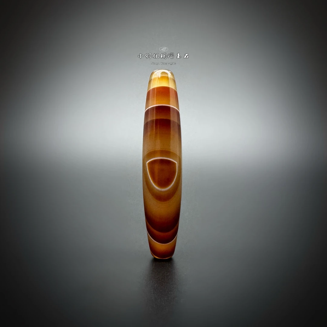 天然缠丝玛瑙佛眼笑口常开勒子 尺寸 52.9*11.4