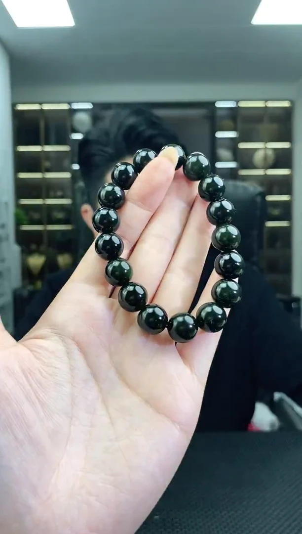 未镶嵌手串和田玉卡12圆珠