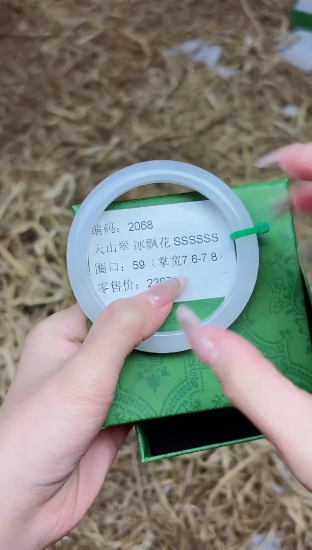 未镶嵌手镯石英质玉2068--圈口59