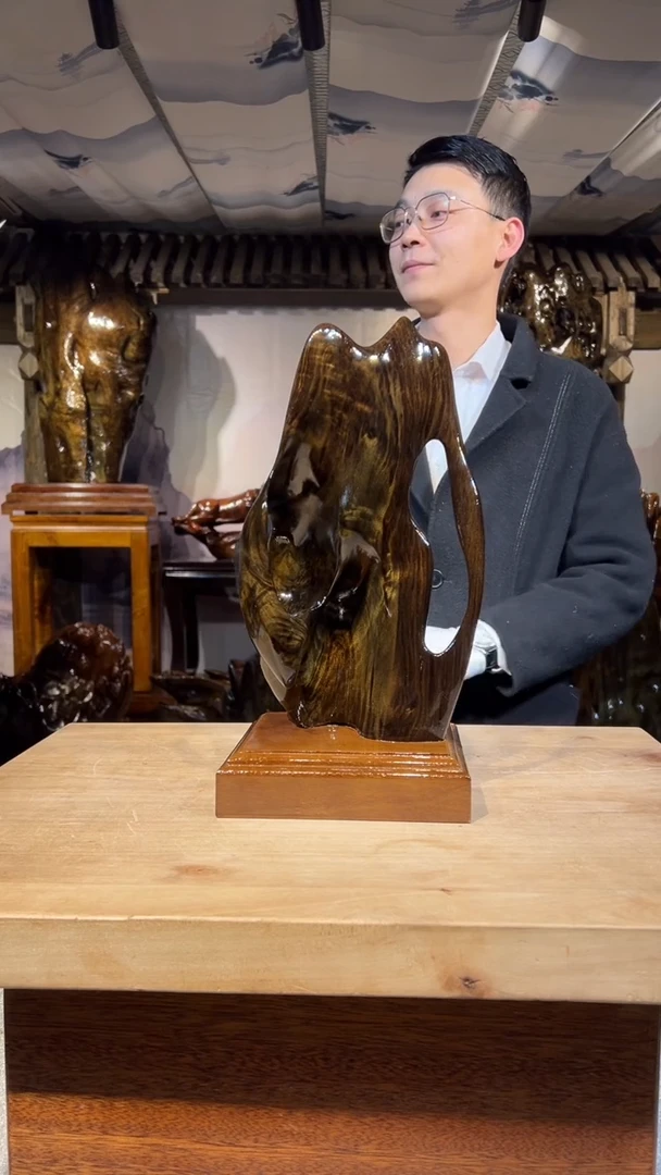 【闪购商品】金丝楠金丝楠小叶桢楠摆件38-19-17