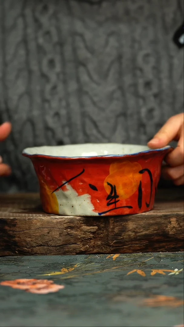 【闪购商品】杯釉下彩手工手绘同款陶器