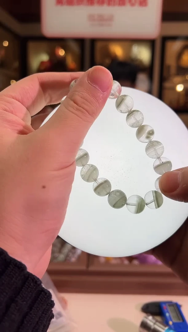 未镶嵌手链水晶11.5mm+巴西绿幽灵聚宝盆（多样性发一）