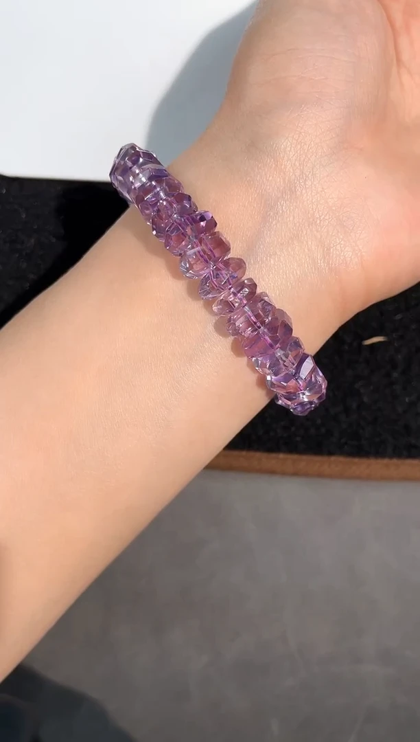 【闪购商品】紫晶手链未镶嵌39号巴西紫水切面款