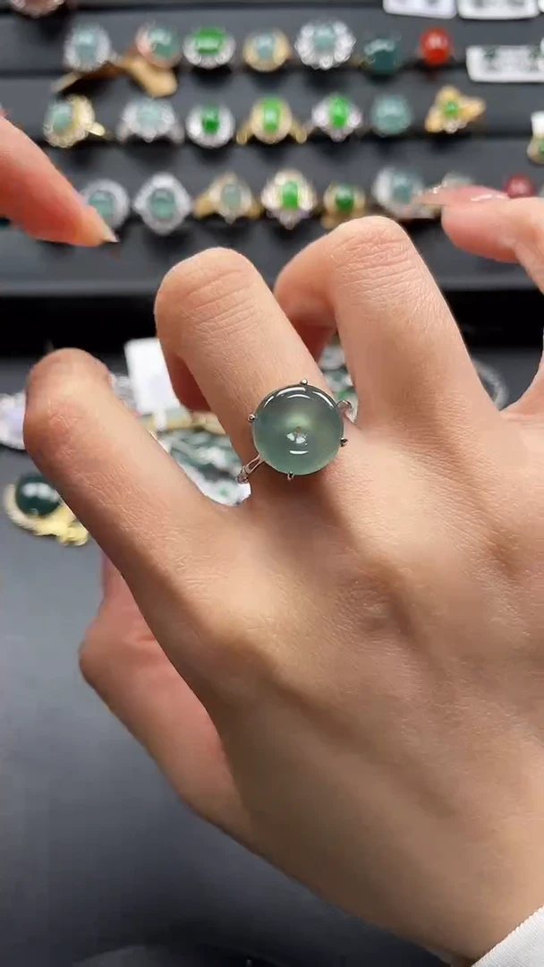 【闪购商品】翡翠戒指银S925镶嵌3653464