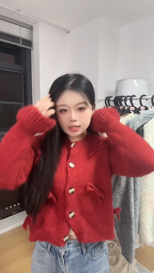 微胖女生毛衣孤品开衫上衣