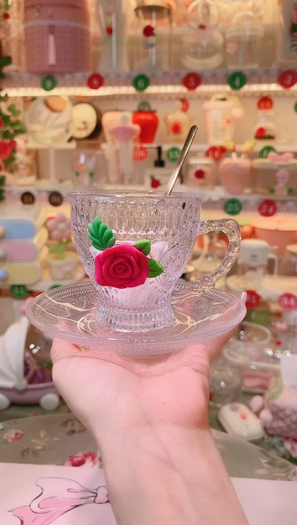 其他品质好发货快放心拍！玫瑰花咖啡杯