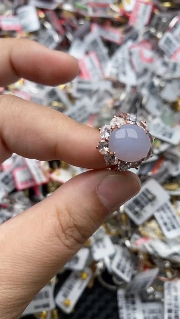 【闪购商品】翡翠戒指银S925镶嵌99999---2