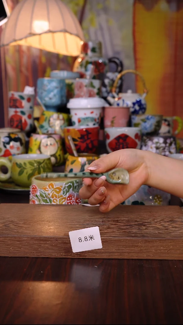 杯子陶泥垚手作 景德镇手工手绘陶瓷器物