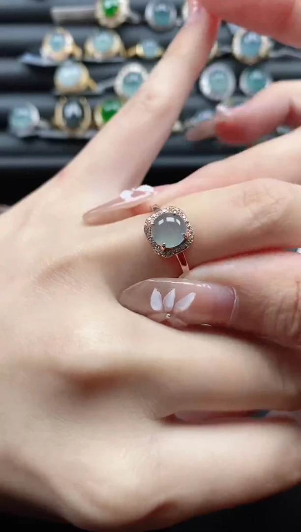 【闪购商品】翡翠戒指银S925镶嵌1111