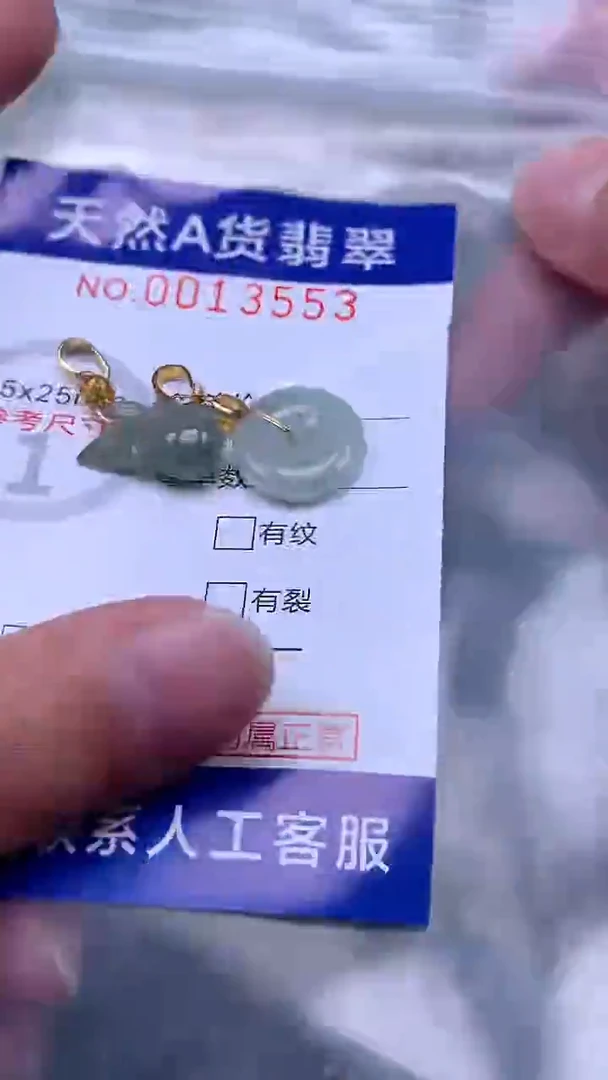 翡翠未镶嵌吊坠(不含链)1