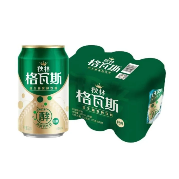 秋林格瓦斯益生菌发酵饮料 330ml*24听