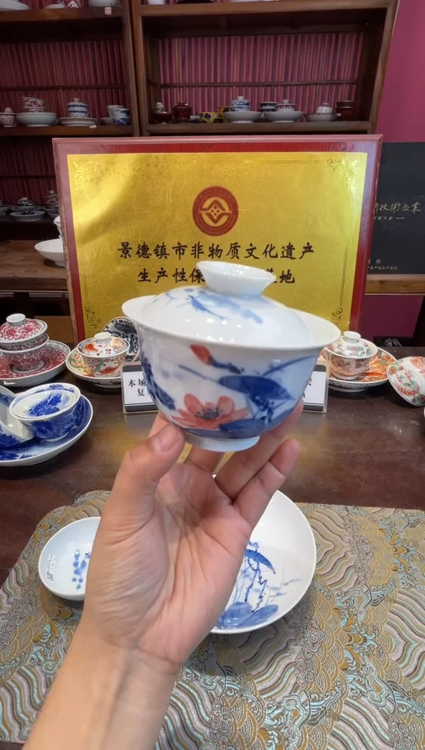 杯子瓷景德镇源头工厂生产，手工手绘