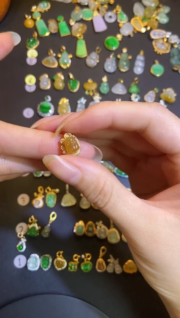 吊坠(不含链)银S925镶嵌翡翠1