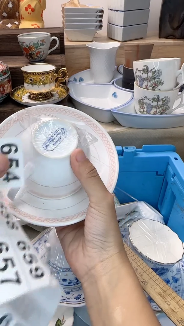 茶杯紫砂小**主654淘艺中古瓷器全场满18元包邮